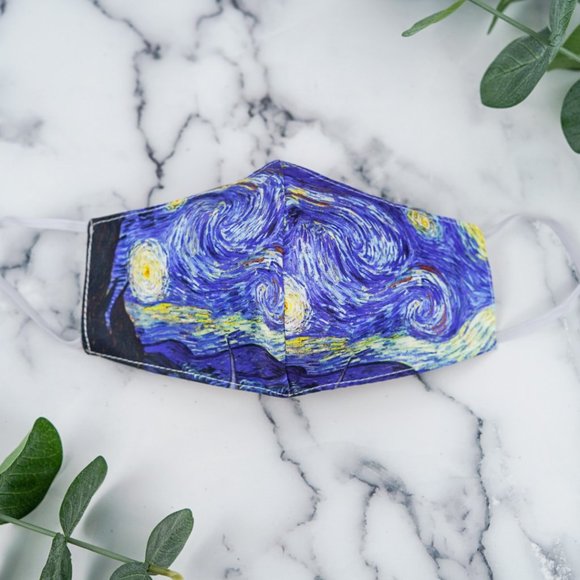 Hand Crafted Accessories - The Starry Night face mask